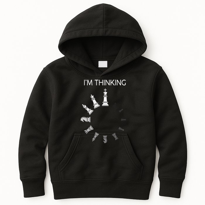 I Am Thinking Chess Pieces Im Thinking Chess Player Lover Kids Hoodie