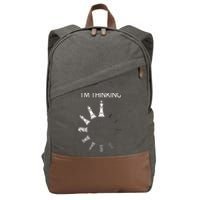 I Am Thinking Chess Pieces Im Thinking Chess Player Lover Cotton Canvas Backpack