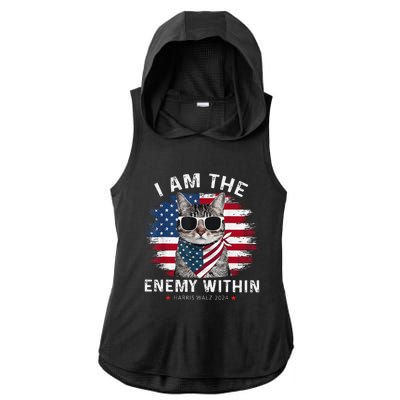 I Am The Enemy Within Kamala Harris 2024 Merch Ladies PosiCharge Tri-Blend Wicking Draft Hoodie Tank