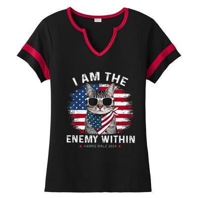 I Am The Enemy Within Kamala Harris 2024 Merch Ladies Halftime Notch Neck Tee