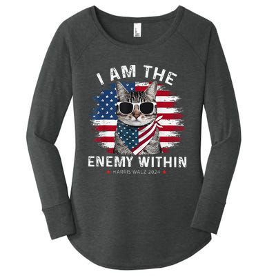 I Am The Enemy Within Kamala Harris 2024 Merch Women's Perfect Tri Tunic Long Sleeve Shirt