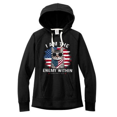 I Am The Enemy Within Kamala Harris 2024 Merch Women's Fleece Hoodie