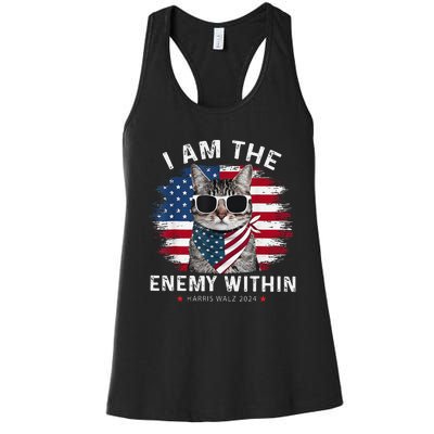 I Am The Enemy Within Kamala Harris 2024 Merch Women's Racerback Tank