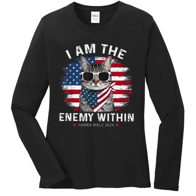 I Am The Enemy Within Kamala Harris 2024 Merch Ladies Long Sleeve Shirt