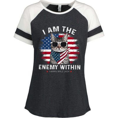 I Am The Enemy Within Kamala Harris 2024 Merch Enza Ladies Jersey Colorblock Tee