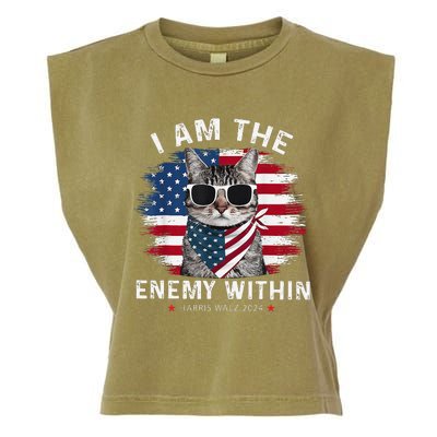 I Am The Enemy Within Kamala Harris 2024 Merch Garment-Dyed Women's Muscle Tee