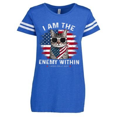 I Am The Enemy Within Kamala Harris 2024 Merch Enza Ladies Jersey Football T-Shirt