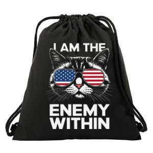 I Am The Enemy Within Kamala Harris 2024 Merch Drawstring Bag