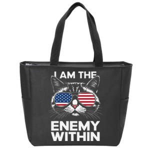 I Am The Enemy Within Kamala Harris 2024 Merch Zip Tote Bag