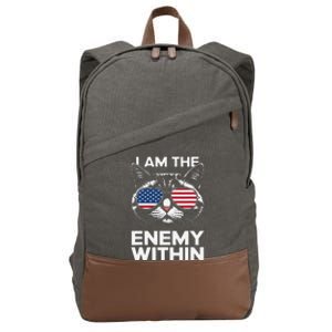 I Am The Enemy Within Kamala Harris 2024 Merch Cotton Canvas Backpack