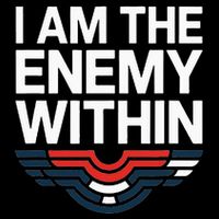 I Am The Enemy Within Drawstring Bag