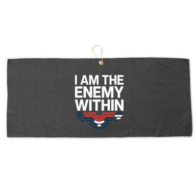 I Am The Enemy Within Large Microfiber Waffle Golf Towel
