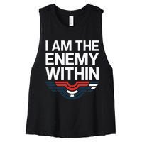 I Am The Enemy Within Women's Racerback Cropped Tank