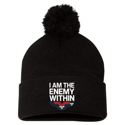 I Am The Enemy Within Pom Pom 12in Knit Beanie