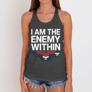 I Am The Enemy Within Women's Knotted Racerback Tank