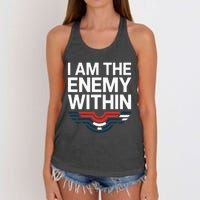 I Am The Enemy Within Women's Knotted Racerback Tank