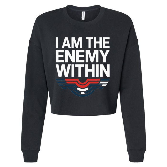 I Am The Enemy Within Cropped Pullover Crew