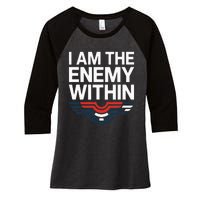 I Am The Enemy Within Women's Tri-Blend 3/4-Sleeve Raglan Shirt