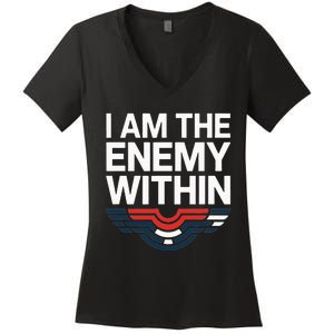 I Am The Enemy Within Women's V-Neck T-Shirt