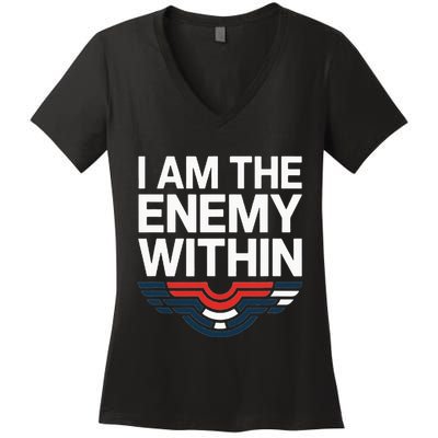 I Am The Enemy Within Women's V-Neck T-Shirt