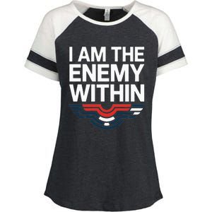 I Am The Enemy Within Enza Ladies Jersey Colorblock Tee