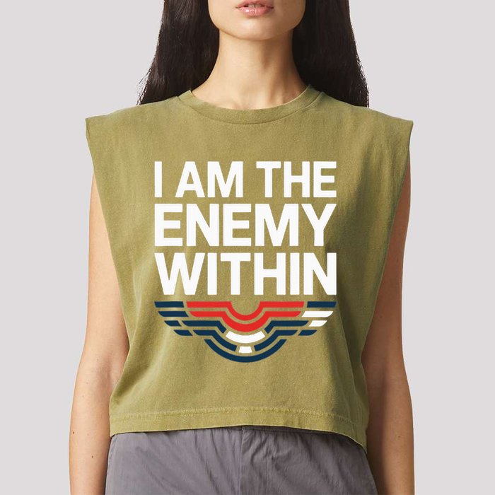 I Am The Enemy Within Garment-Dyed Women's Muscle Tee
