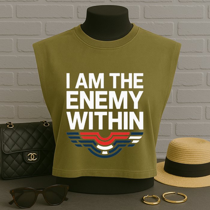 I Am The Enemy Within Garment-Dyed Women's Muscle Tee