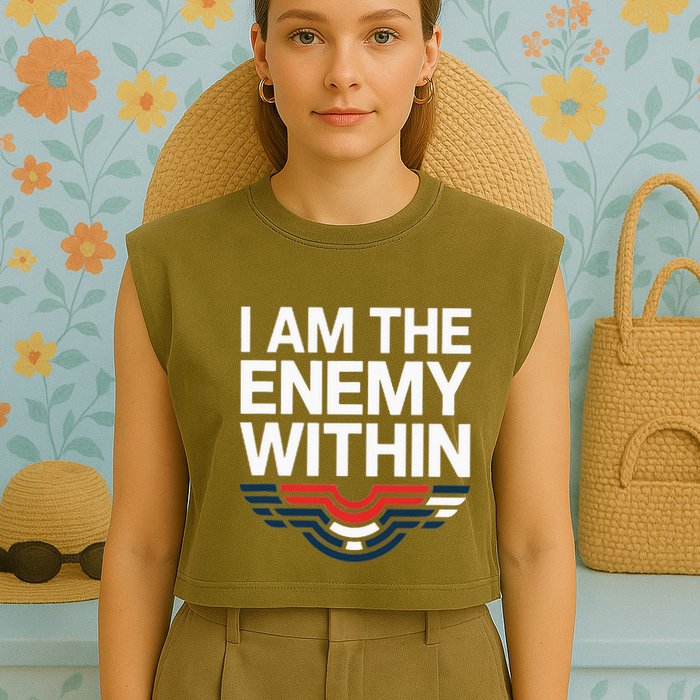 I Am The Enemy Within Garment-Dyed Women's Muscle Tee
