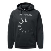 I Am Thinking Chess Pieces Im Thinking Chess Player Lover Performance Fleece Hoodie