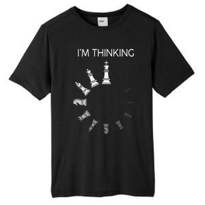 I Am Thinking Chess Pieces Im Thinking Chess Player Lover Tall Fusion ChromaSoft Performance T-Shirt