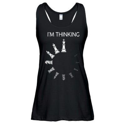 I Am Thinking Chess Pieces Im Thinking Chess Player Lover Ladies Essential Flowy Tank
