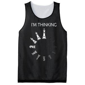 I Am Thinking Chess Pieces Im Thinking Chess Player Lover Mesh Reversible Basketball Jersey Tank