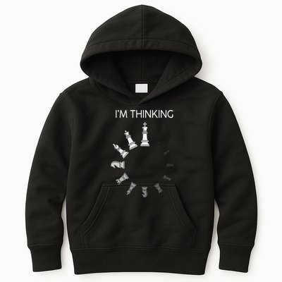 I Am Thinking Chess Pieces Im Thinking Chess Player Lover Kids Hoodie