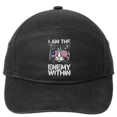 I Am The Enemy Within Funny Kamala Harris 2024 Merch 7-Panel Snapback Hat