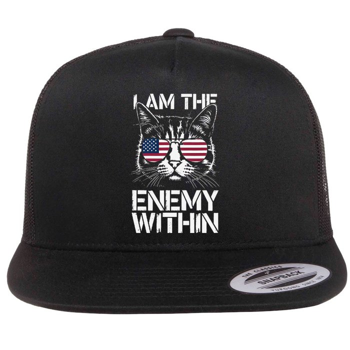 I Am The Enemy Within Funny Kamala Harris 2024 Merch Flat Bill Trucker Hat