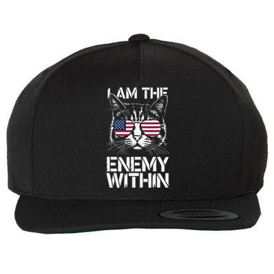 I Am The Enemy Within Funny Kamala Harris 2024 Merch Wool Snapback Cap