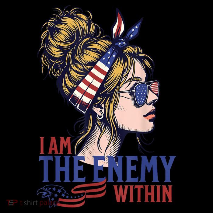 I Am The Enemy Within Drawstring Bag