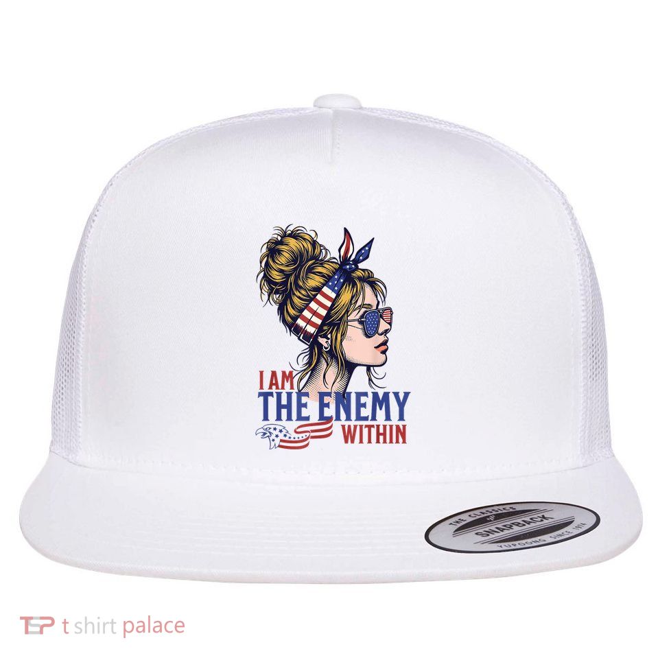 I Am The Enemy Within Flat Bill Trucker Hat