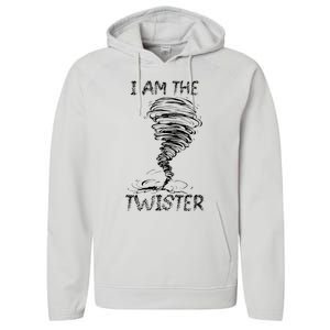 I Am The Twister Scary Storm Tornado Weather Costume Performance Fleece Hoodie