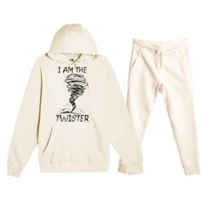 I Am The Twister Scary Storm Tornado Weather Costume Premium Hooded Sweatsuit Set