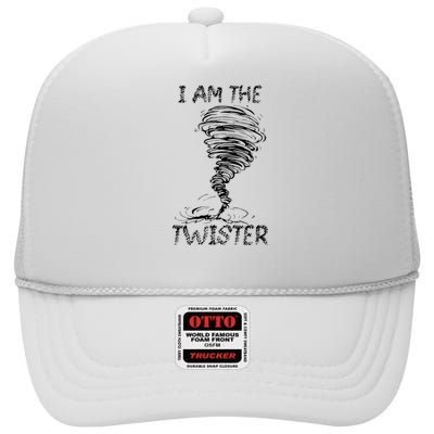 I Am The Twister Scary Storm Tornado Weather Costume High Crown Mesh Back Trucker Hat