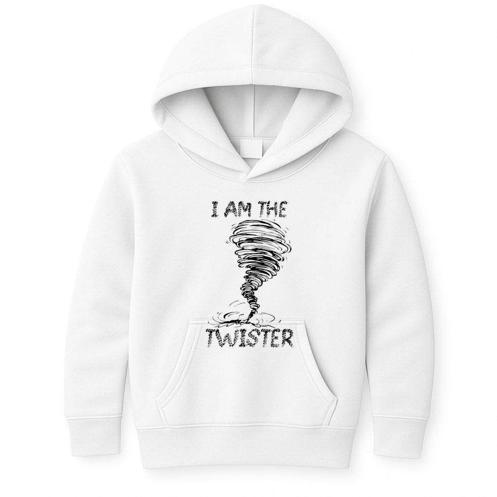I Am The Twister Scary Storm Tornado Weather Costume Kids Hoodie