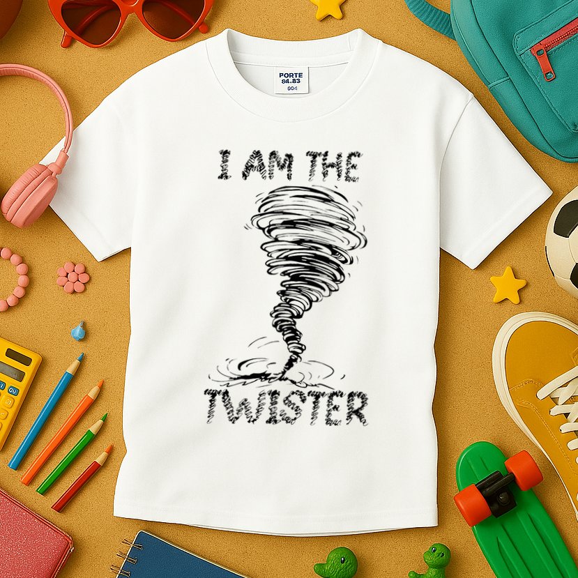 I Am The Twister Scary Storm Tornado Weather Costume Kids T-Shirt