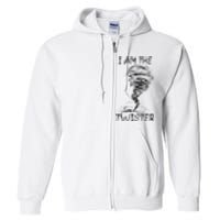 I Am The Twister Scary Storm Tornado Weather Costume Full Zip Hoodie