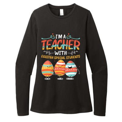 Im A Teacher With Eggstra Special Students Egg Happy Easter Great Gift Womens CVC Long Sleeve Shirt