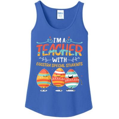 Im A Teacher With Eggstra Special Students Egg Happy Easter Great Gift Ladies Essential Tank