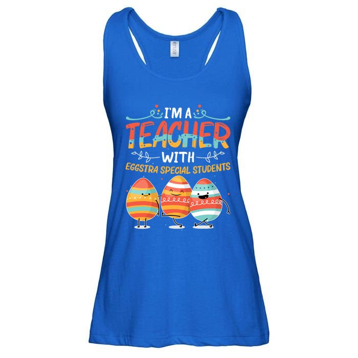 Im A Teacher With Eggstra Special Students Egg Happy Easter Great Gift Ladies Essential Flowy Tank