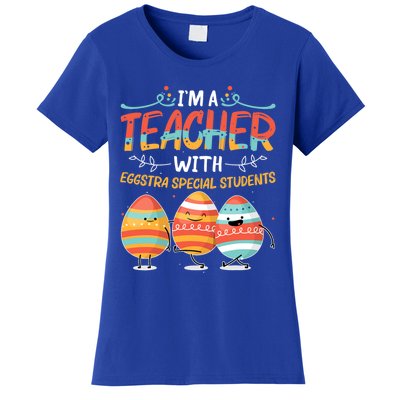 Im A Teacher With Eggstra Special Students Egg Happy Easter Great Gift Women's T-Shirt