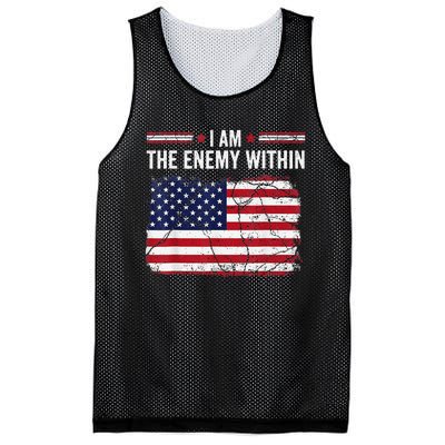 I Am The Enemy Within Funny Presidential Election 2024 Mesh Reversible Basketball Jersey Tank