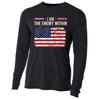 I Am The Enemy Within Funny Presidential Election 2024 Cooling Performance Long Sleeve Crew